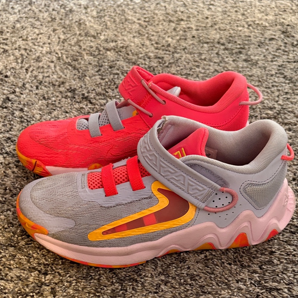 Nike Kids Pink and Gray Sneakers